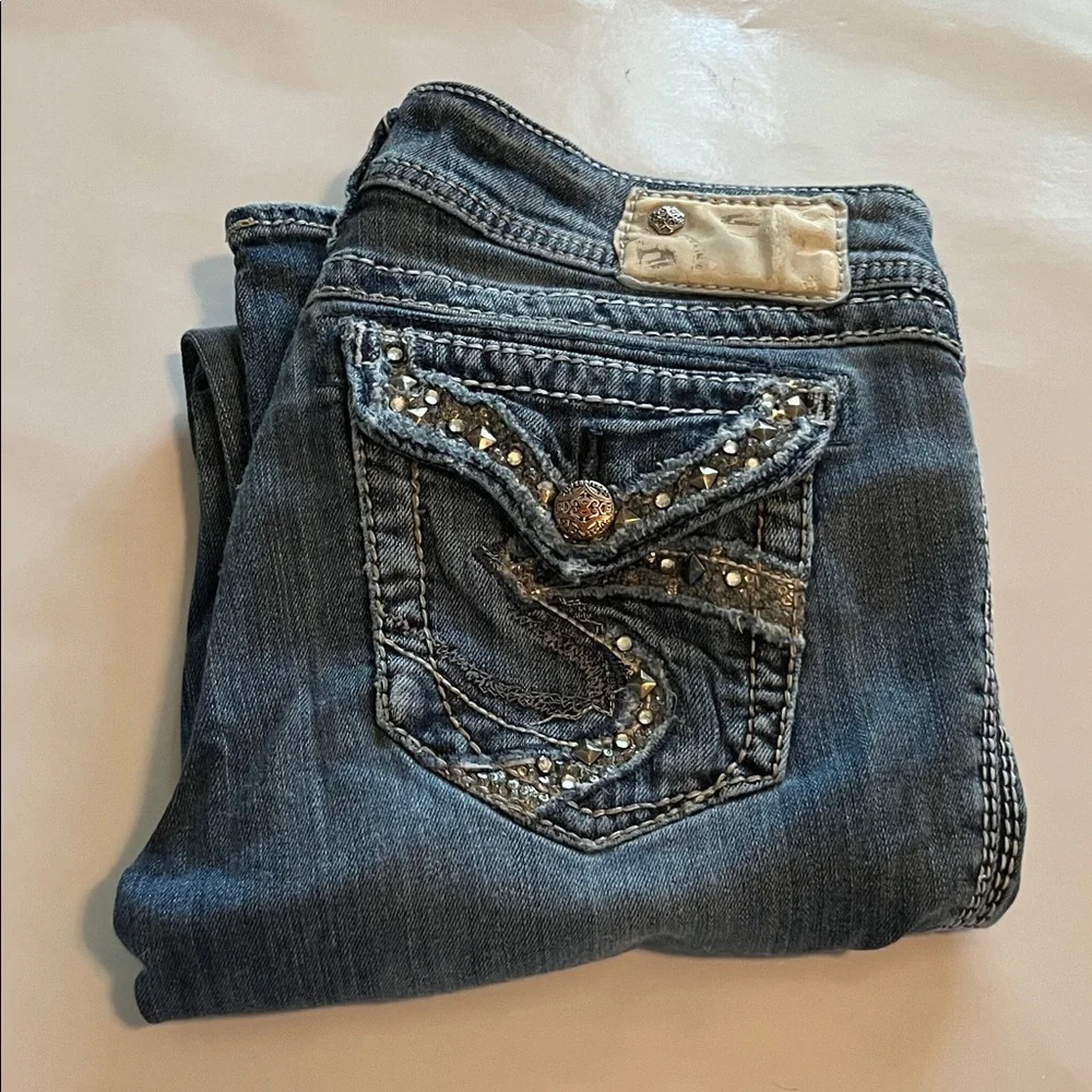 Silver Jeans front zipper